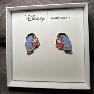 Disney BaubleBar Eeyore Valentines Day Earrings Set Pink Hearts Red Pooh Gift